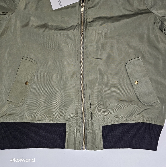 Women's Bomber Jacket Full-zip Padded Casual Active Sport Coat Outwear - Picture 7 of 14